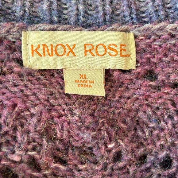EUC Knox Rose Women's Marled Crewneck Sweater Blue Purple Size 1X - Picture 5 of 8